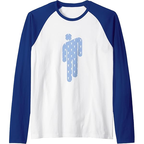 Amazon.com: Billie Eilish Official Blohsh Blue Raglan Baseball Tee